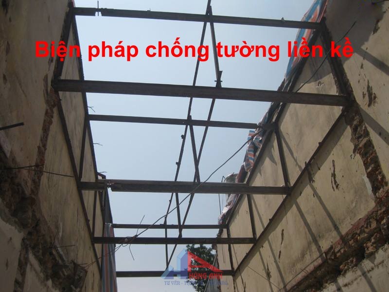 biện pháp chống đổ tường nhà liền kề