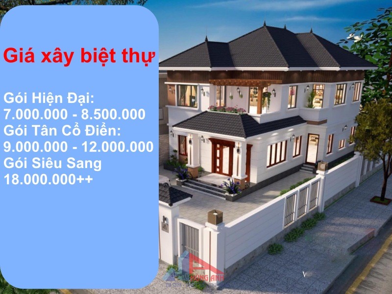 báo giá xây biệt thự trọn gói