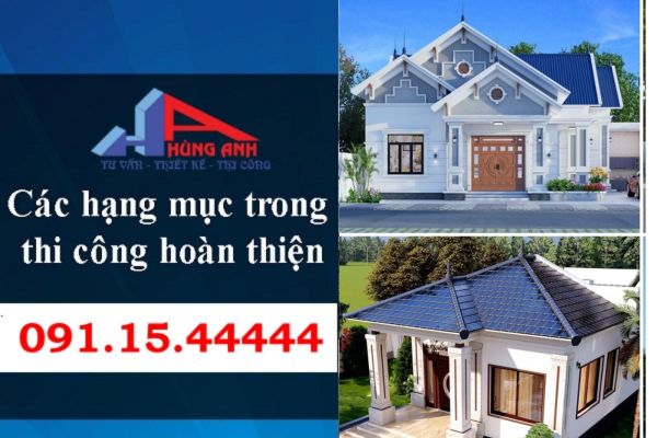 Các hạng mục hoàn thiện nhà ở