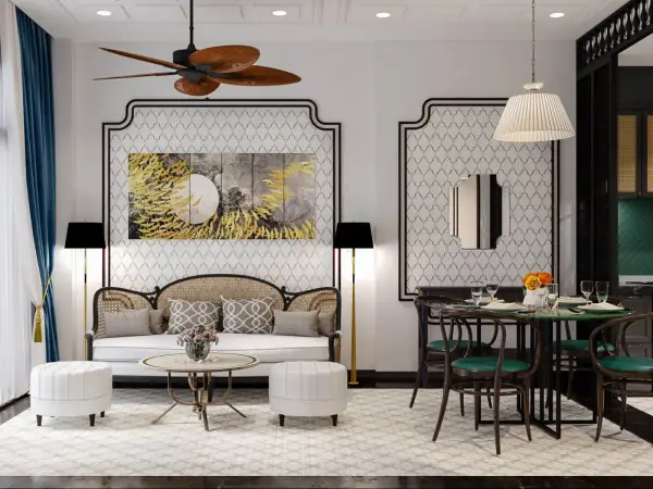 Thi công nội thất nhà liền kề trọn gói đẹp, chuyên nghiệp uy tín indochine