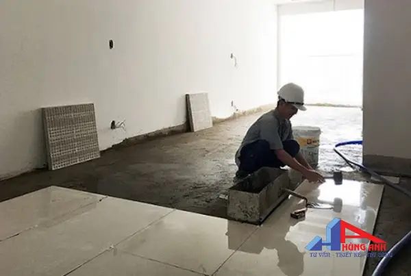 Thi công hoàn thiện nhà cấp 4 RẺ - ĐẸP - TIỆN NGHI lát gạch nền