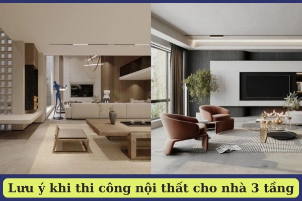lưu ý khi thi công nội thất cho nhà 3 tầng