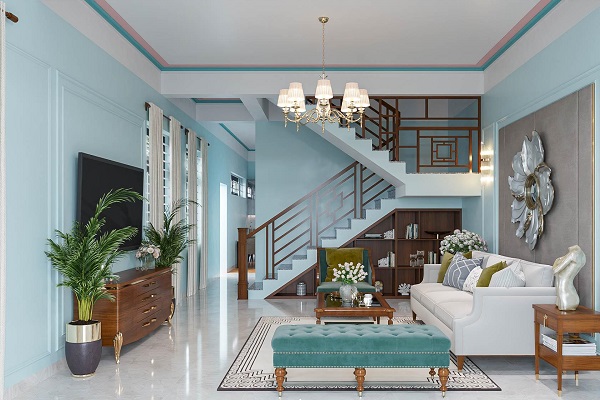 Thiết kế nội thất theo hình học cho nhà phố