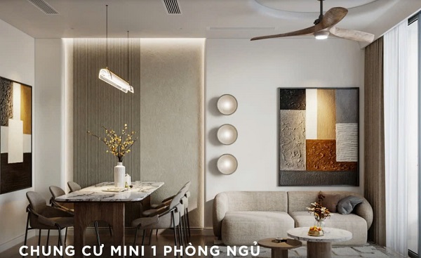 Nội thất chung cư 1 phòng ngủ