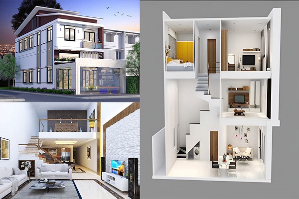 đặc điểm nổi bật của nội thất nhà 2 tầng