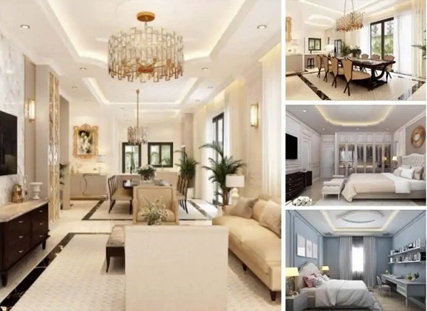 nội thất nhà phố tân cổ điển
