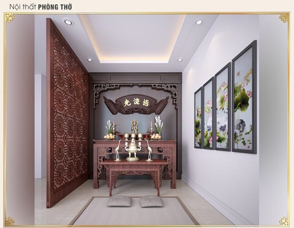 nội thất phòng thờ nhà phố