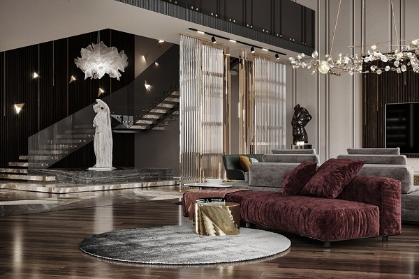 Thiết kế nội thất nhà phố phong cách Luxury
