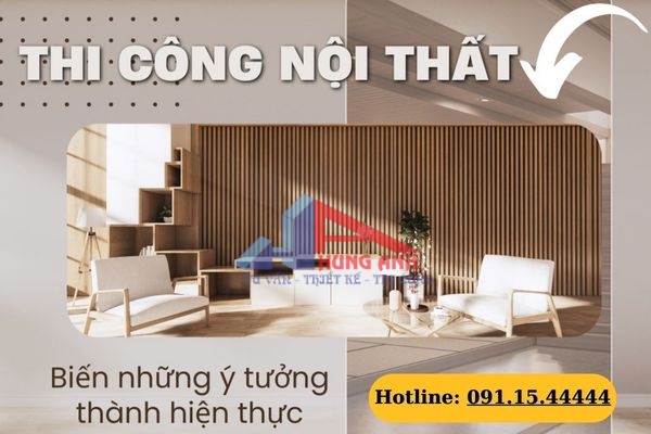 thi công nội thất trọn gói hùng anh