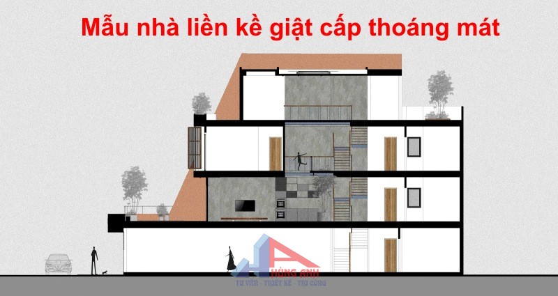 thiết kế nhà liền kề