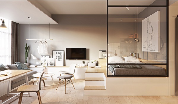 thiết kế nội thất Căn hộ studio