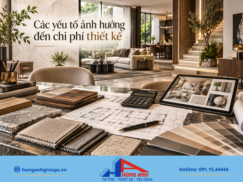 50+ Mẫu Thiết Kế Nội Thất Nhà 4 Tầng Đẹp, Hiện Đại 2026 Diện tích, phong cách thiết kế và độ phức tạp của bản vẽ là những yếu tố chính quyết định chi phí.
