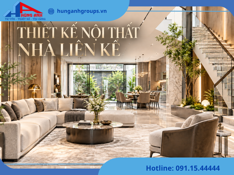 thiết kế nội thất nhà liền kề