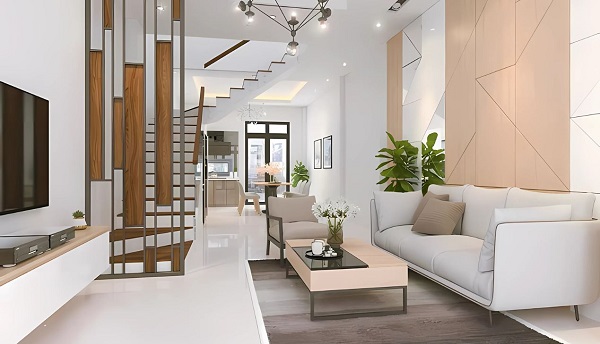 Thiết kế nội thất nhà 4 tầng đẹp, tối ưu công năng thiet ke noi that nha ong 4 tang dep