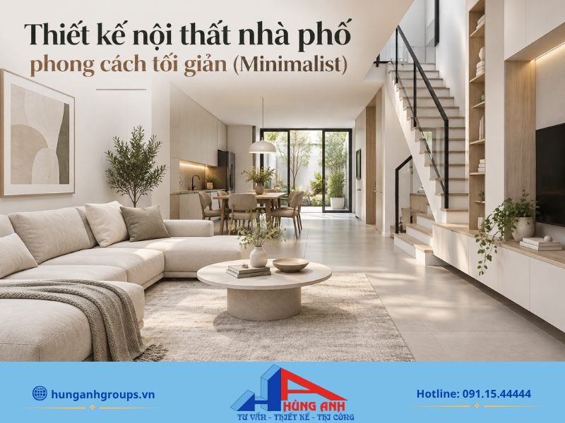Thiết kế nội thất nhà phố phong cách tối giản (Minimalist)
