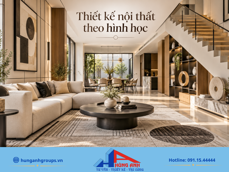 Thiết kế nội thất theo hình học