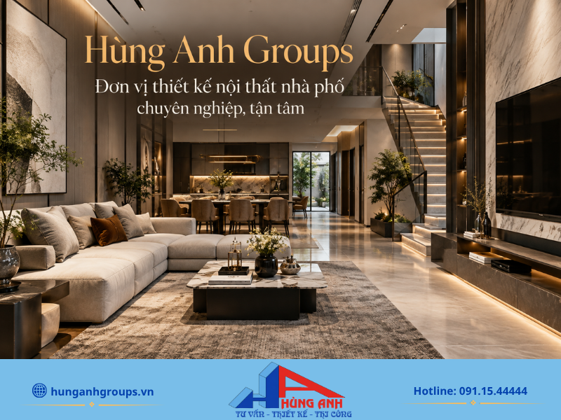 Hùng Anh Groups - Đơn vị thiết kế nội thất nhà phố chuyên nghiệp, tận tâm