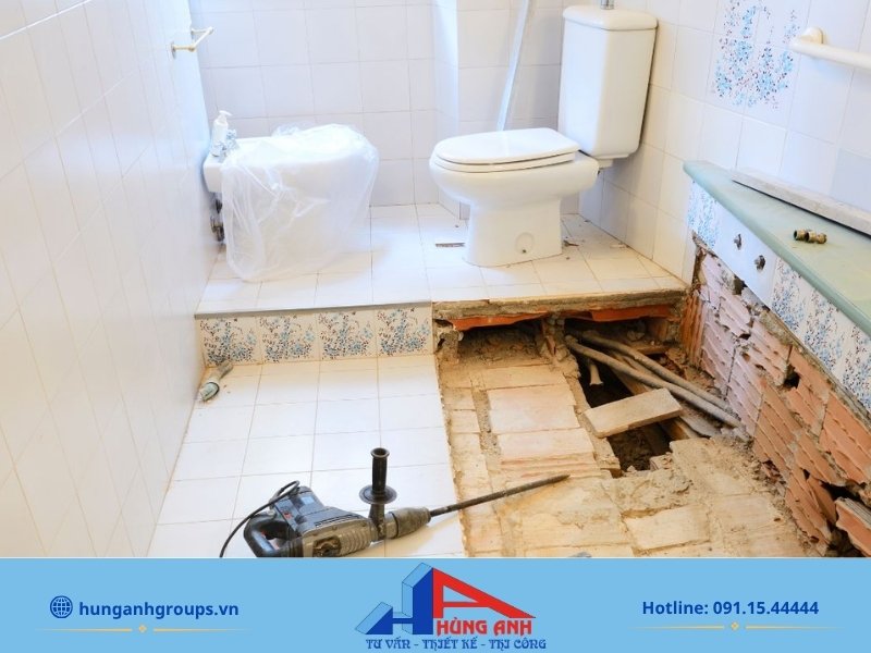 Sửa chữa nhà vệ sinh cũ | Báo giá trọn gói, lo giấy phép A-Z Thợ Hùng Anh Groups đập tường cơi nới sửa chữa nhà vệ sinh