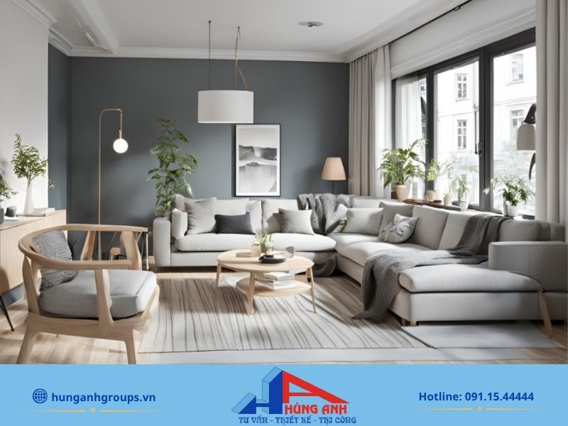 Thiết kế phòng khách chung cư đẹp, tiện nghi và tối ưu diện tích Chọn dịch vụ thiết kế phòng khách chung cư uy tín