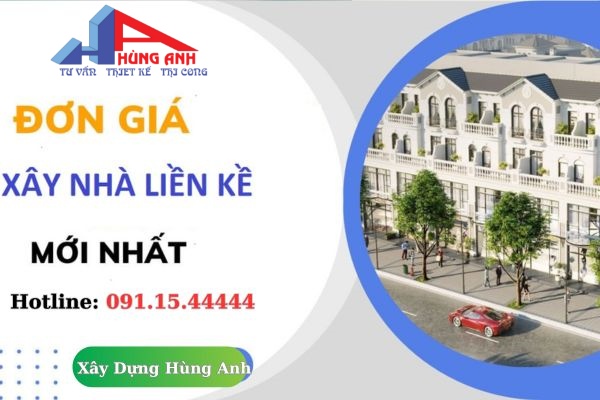 đơn giá xây nhà liền kề
