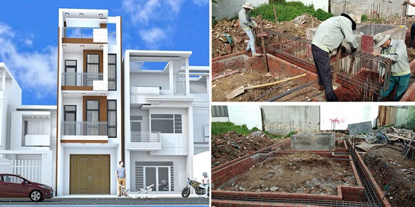 đơn giá xây thô nhà 4 tầng