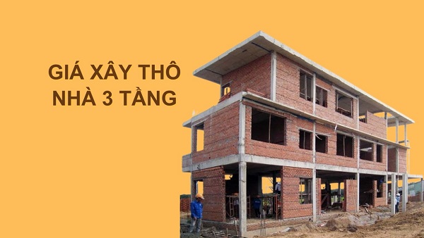 giá xây thô nhà 3 tầng