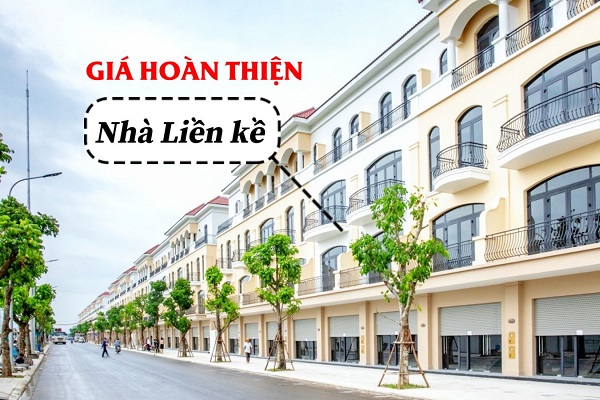 giá hoàn thiện nhà liền kề