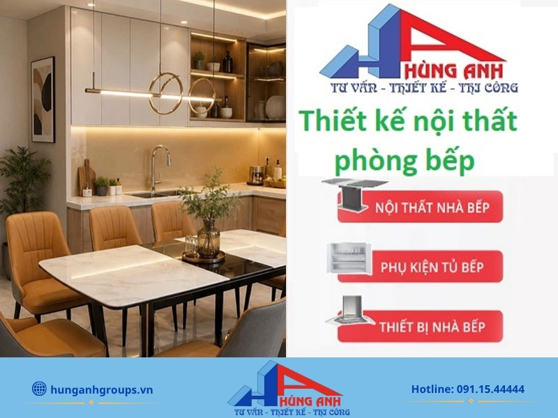 Thiết kế nội thất phòng bếp | 50+ Mẫu 2026 & Bảng giá chuẩn Kinh nghiệm thiết kế thi công nội thất phòng bếp trọn gói chuẩn chuyên gia tại Hà Nội