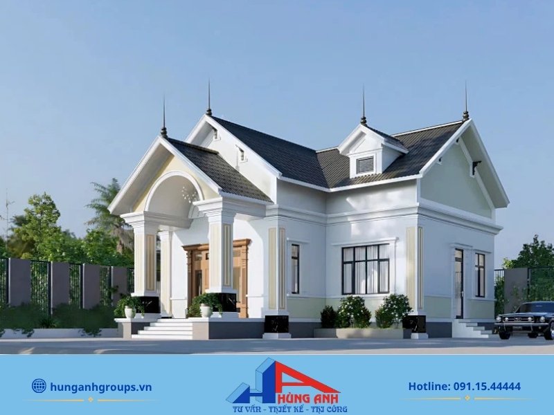 99+ Mẫu nhà cấp 4 chữ L đẹp, hiện đại, tối ưu chi phí 2026 Mẫu nhà cấp 4 chữ L mái Thái sang trọng, bảo vệ công trình kiên cố
