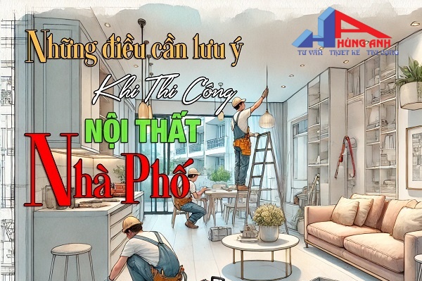 điều cần lưu ý khi thi công nội thất nhà phố