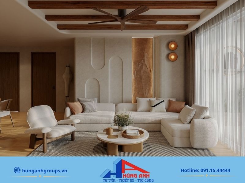 Thiết kế phòng khách chung cư đẹp, tiện nghi và tối ưu diện tích Thiết kế phòng khác cung cư phong cách Scandinavian