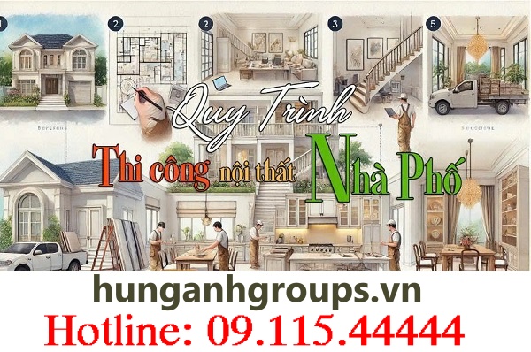 quy trình thi công nội thất nhà phố