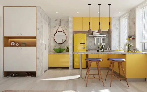thiết kế phòng bếp chung cư