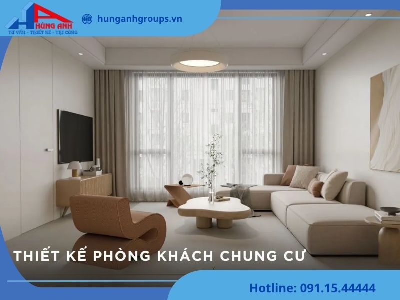 thiet ke phong khach chung cu