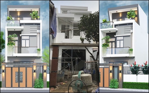 xây nhà 2 tầng