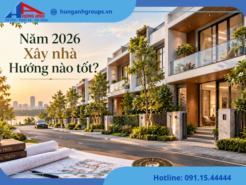 năm 2026 xây nhà hướng nào tốt