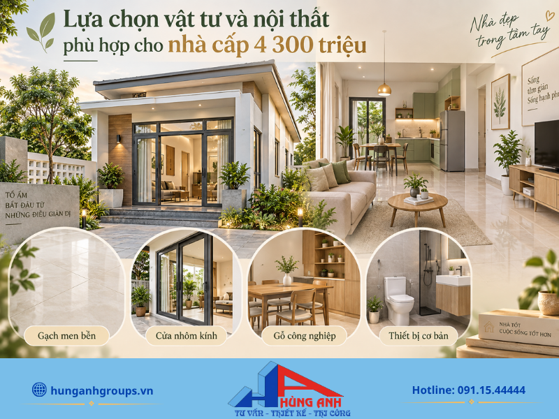 Xây Nhà Cấp 4 Trọn Gói 300 Triệu Bảng Dự Toán & Mẫu Nhà Đẹp Lựa chọn đơn vị thi công minh bạch và uy tín là yếu tố then chốt quyết định sự thành công của công trình.