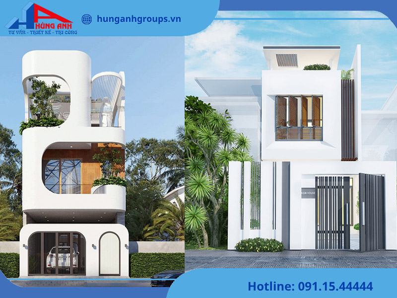 Hùng Anh Groups thiết kế, xây nhà ống mặt tiền 5m trọn gói