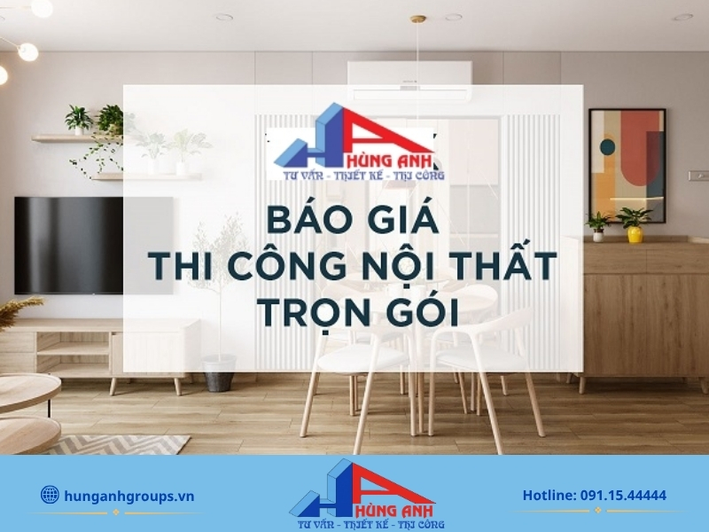 Bảng báo giá thi công nội thất nhà 2 tầng trọn gói minh bạch chi tiết tại Hà Nội
