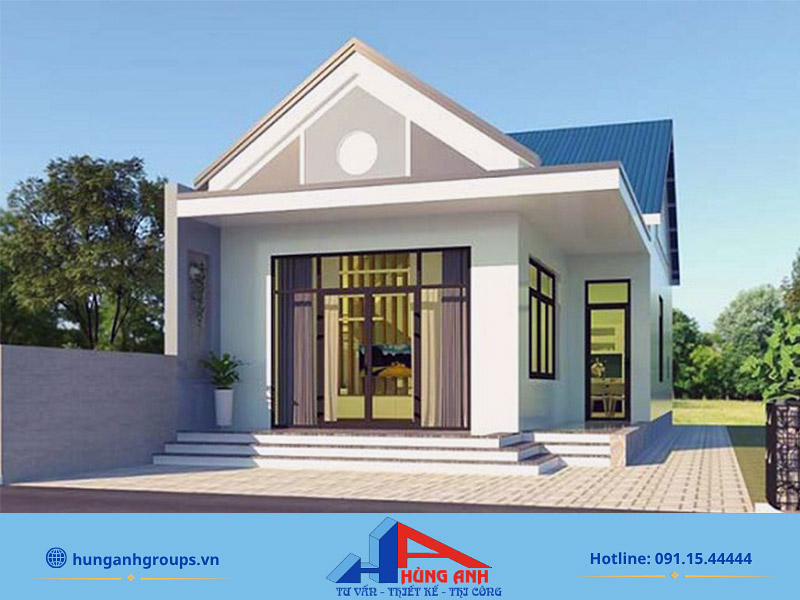 Thiết kế nhà cấp 4 mái Thái kiểu dáng hiện đại