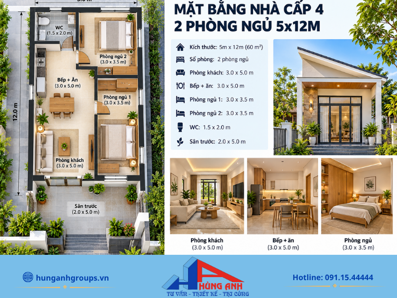 Phương án bố trí mặt bằng khoa học, linh hoạt theo từng diện tích xây dựng. 