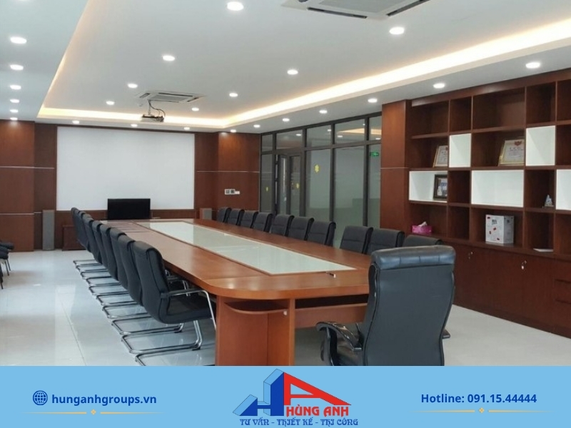 Thi công hoàn thiện phòng họp văn phòng khang trang nâng tầm uy tín doanh nghiệp