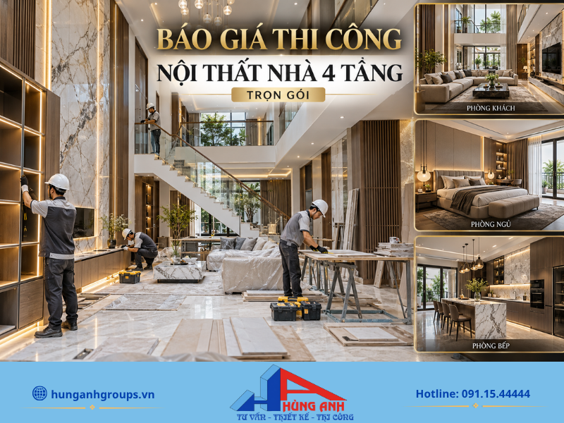 Việc lựa chọn vật liệu và phong cách thiết kế là yếu tố then chốt quyết định tổng ngân sách thi công nội thất.