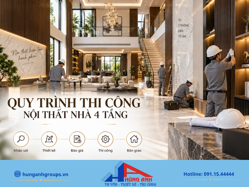 Quy trình làm việc khép kín, chuẩn kỹ thuật tại Hùng Anh Groups giúp đảm bảo tiến độ và chất lượng vượt trội.