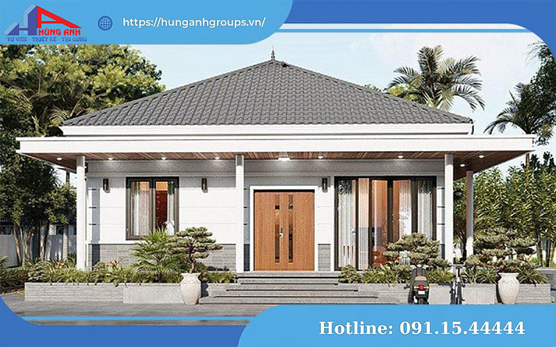 Hùng Anh Groups nhận thiết kế nhà cấp 4 mái Nhật