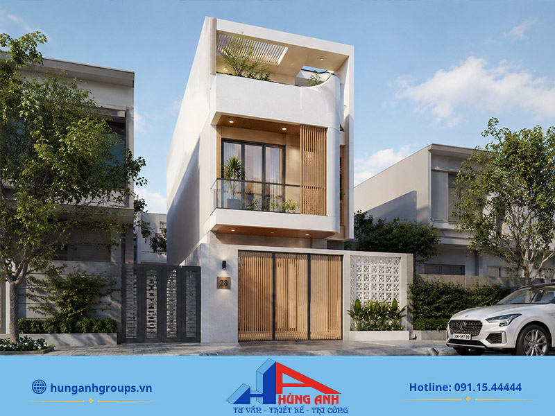 Mẫu thiết kế nhà phố 2 tầng phong cách Minimalism
