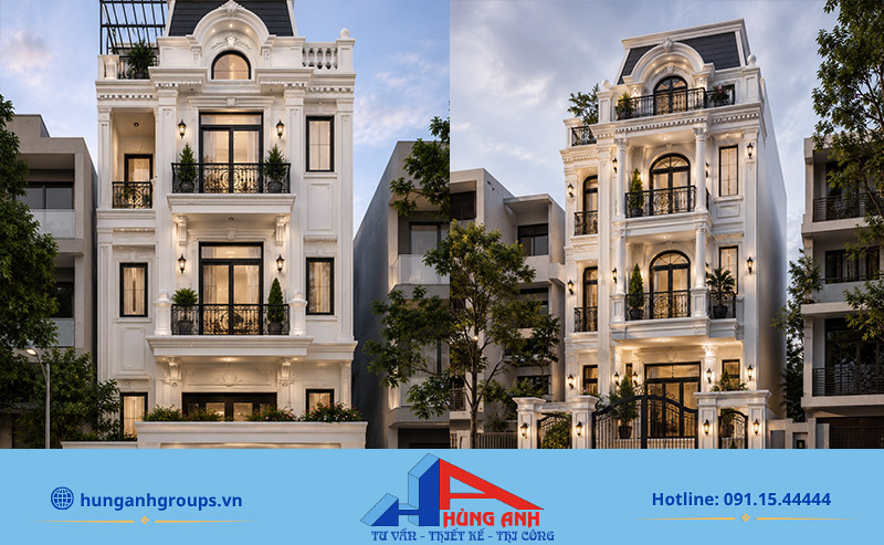 Thiết kế biệt thự, nhà phố phong cách tân cổ điển