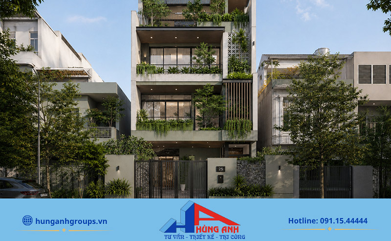 Thiết kế nhà phố phong cách Tropical