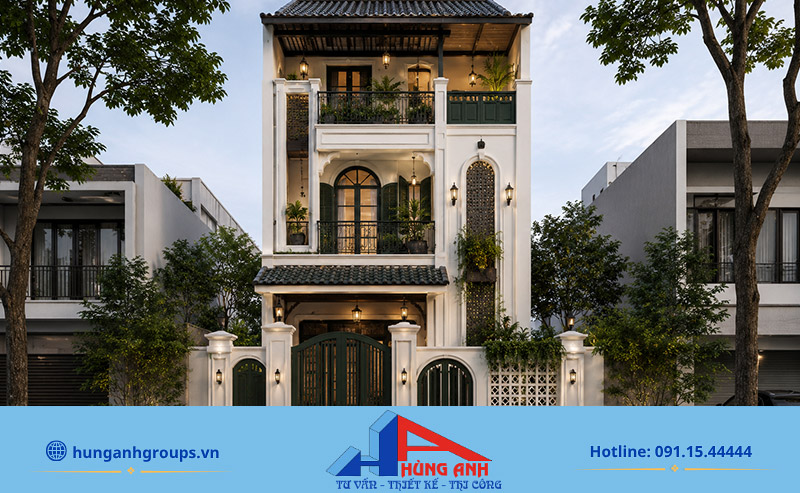Thiết kế nhà phố phong cách Indochine