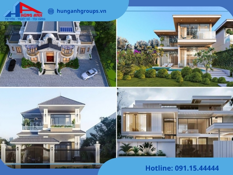 Tổng hợp các mẫu hiết kế biệt thự 2 tầng đẹp